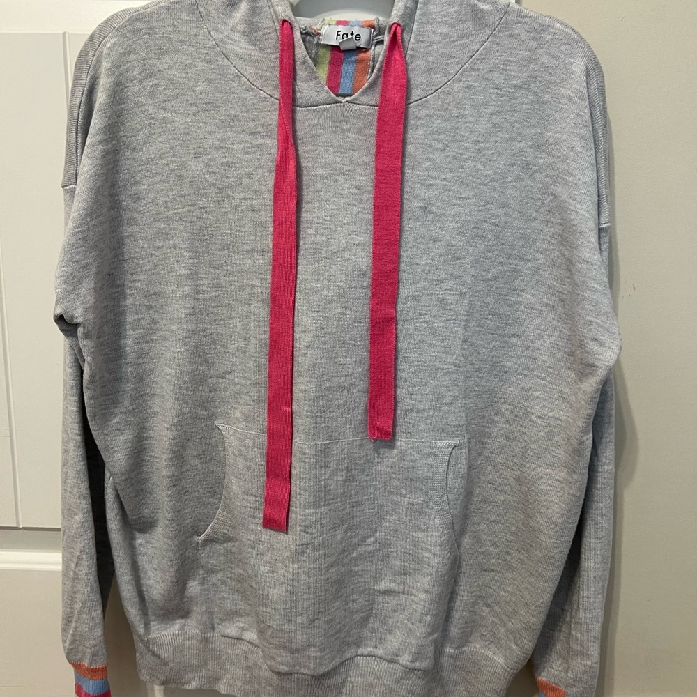 Fate Gray Hoodie with Pink Accents